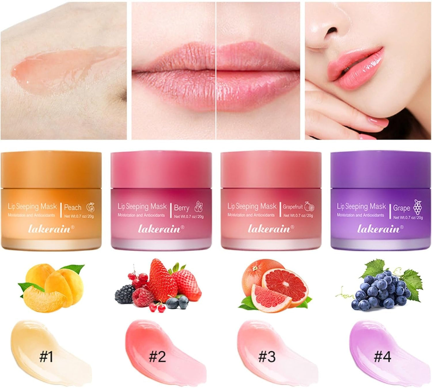 Hydrating Sleeping Lip Mask for Intense Overnight Moisture (Peach)