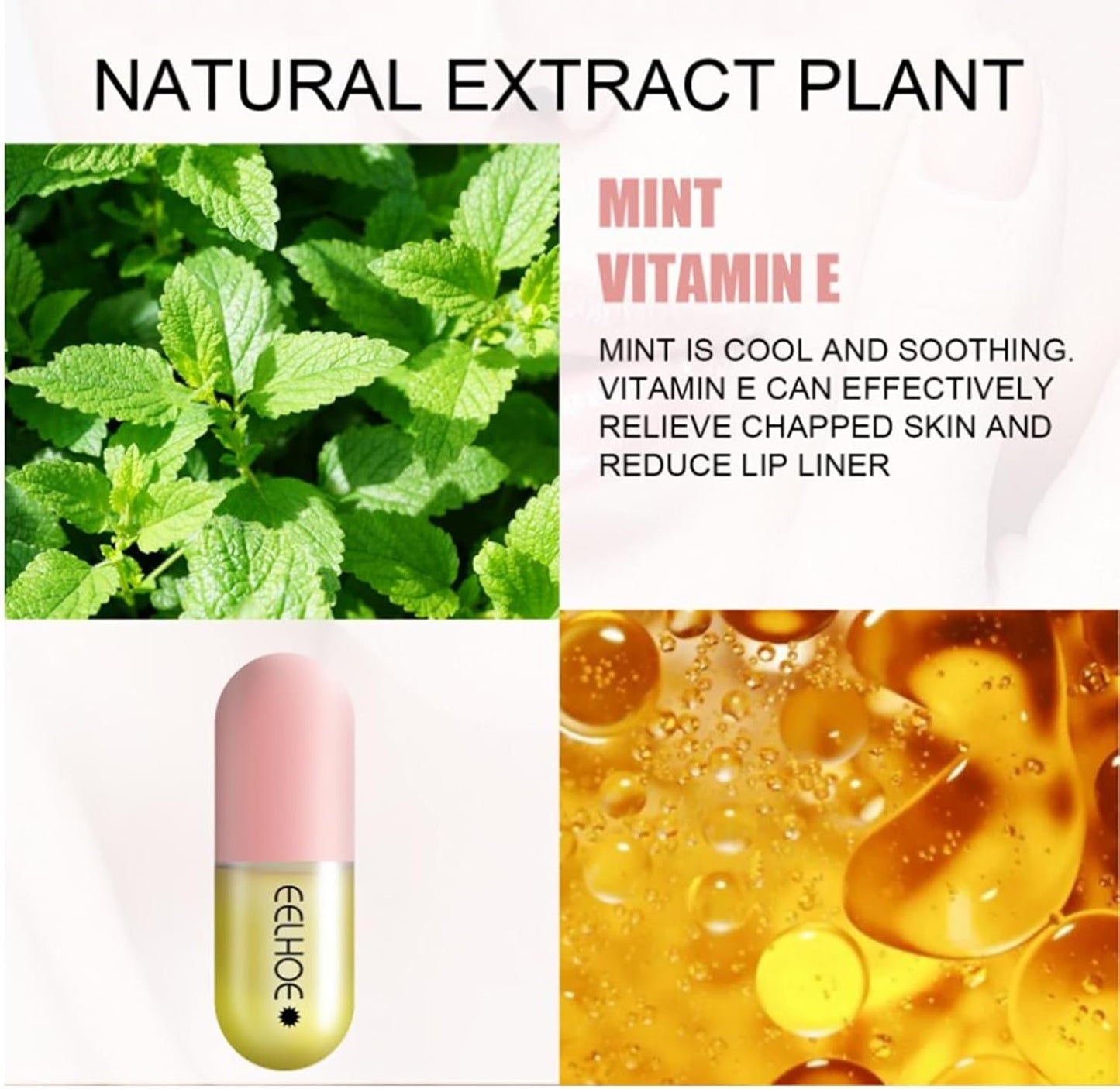 Natural Lip Plumper, 2Pcs Plumping Lip Oil Set Lip Gloss Clear, Lip Gloss, Balm Maximizer, Long Lasting Lip Glow Balm Lip Care Day & Night Moisturizing Repair Lip Gloss Set for Lip Care