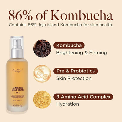 , Kombucha Gyeol-Biome - Korean Face Mist Toner, Hydrating Spray - Skin Moisturizing & Smoothing for Facial Mist, Face Spray, Preppy Skin Care - Vegan Formula (100Ml/ 3.38 Fl.Oz.)
