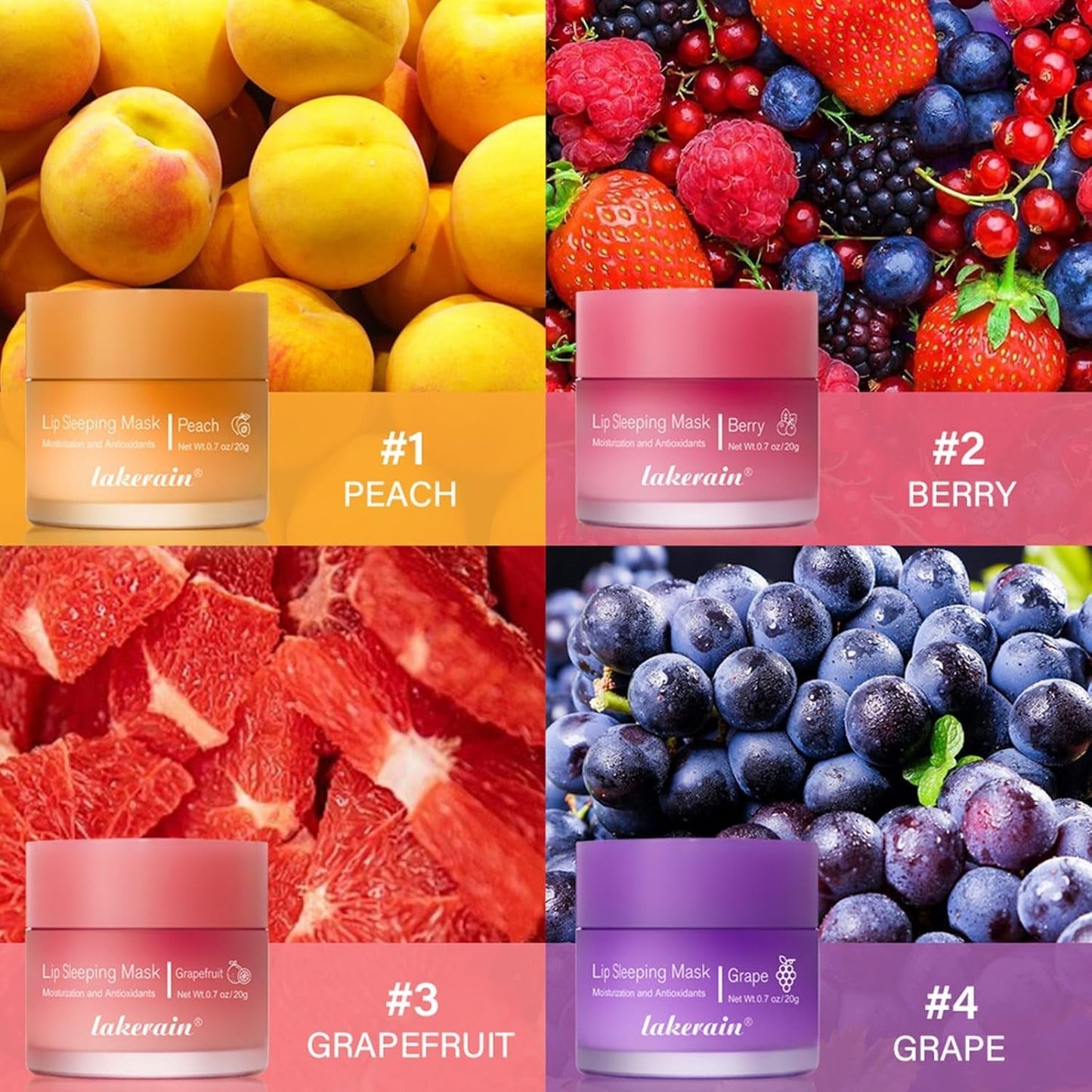 Hydrating Sleeping Lip Mask for Intense Overnight Moisture (Peach)