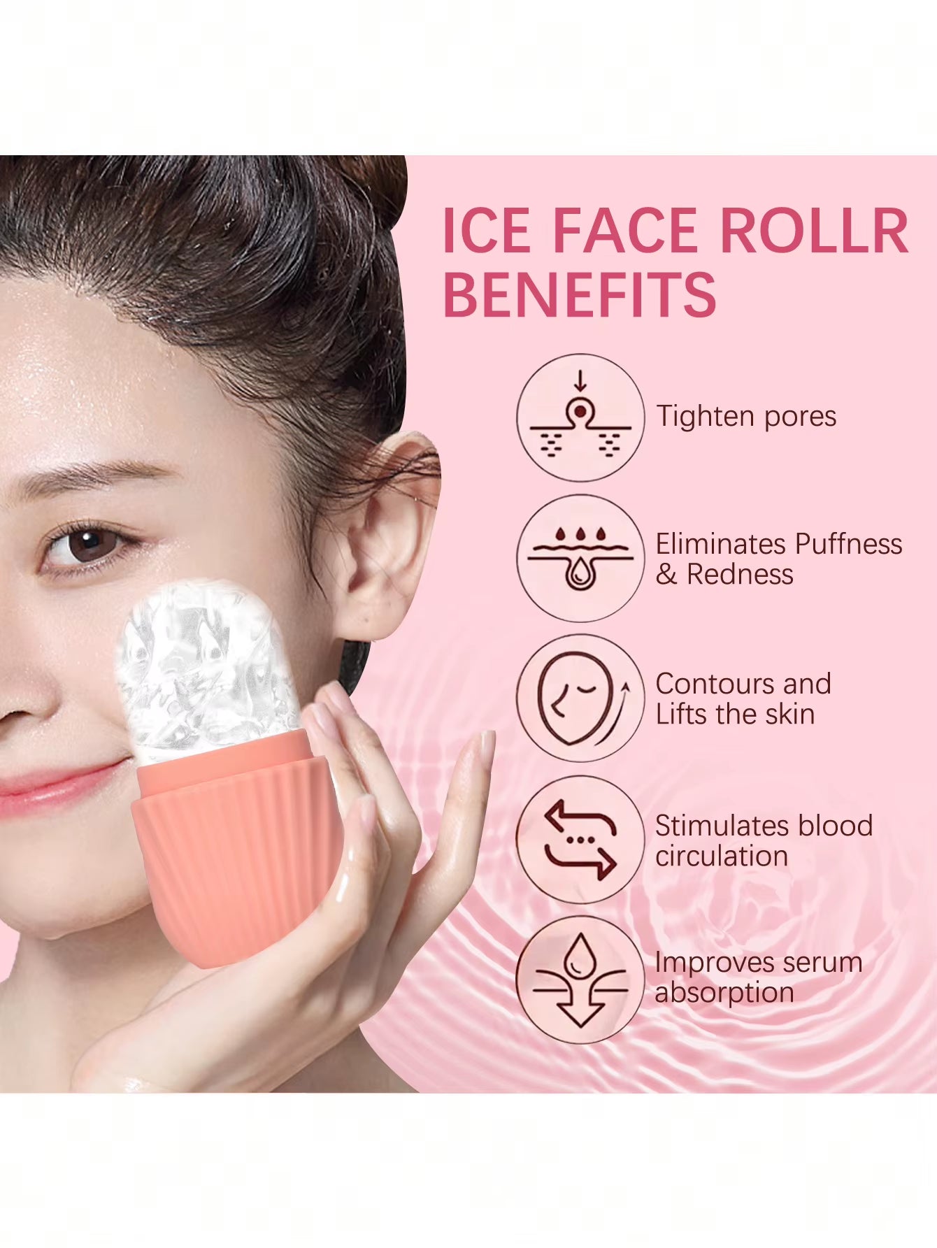 Silicone Ice Roller Massager for Face