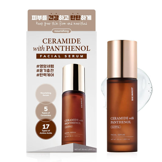 SKIN627 Daily Face Serum - 1.69oz/49ml Korean Moisturizer with Ceramide and Panthenol for all skin types.
