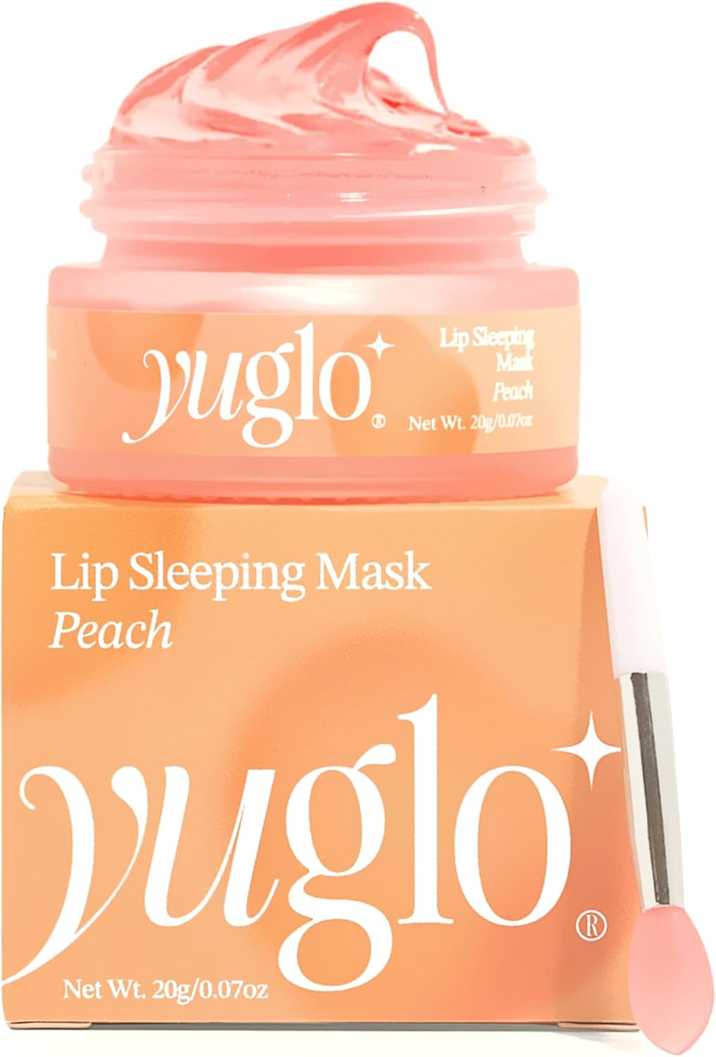 Moisture & Collagen Booster Lip Sleeping Mask - Treatment to Restore, Hydrate & Plump Dry Chapped Lips - Peach