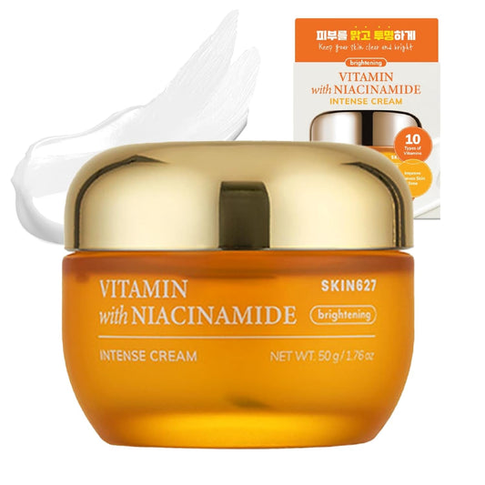 SKIN627 Daily Face Moisturizer 1.76 oz Korean skincare cream with niacinamide for a radiant complexion.